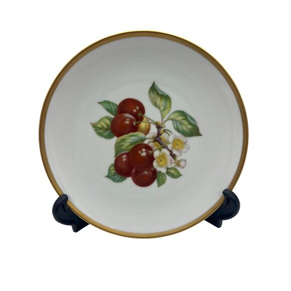 Vintage Hutschenreuther Fruit Salad Plate Lot of 5 Germany Gold Rim 8" 1960s - Picture 3 of 8